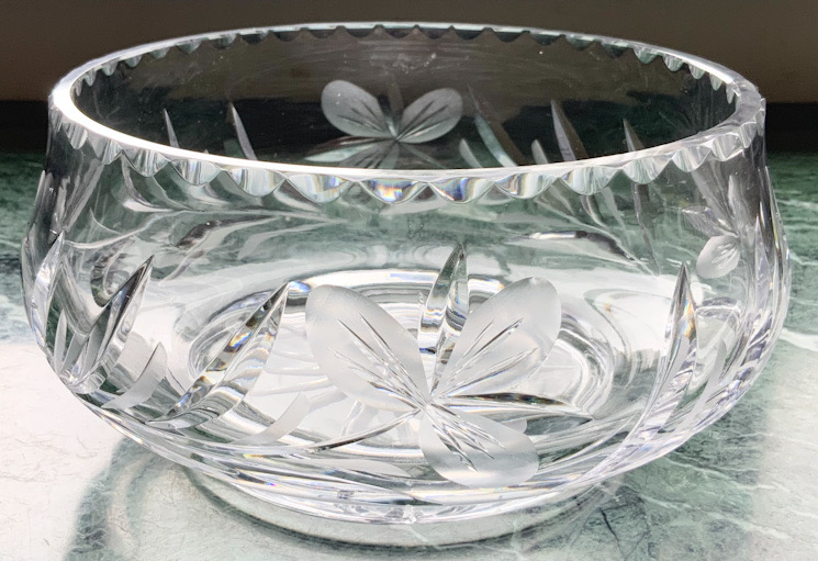 Vintage Crystal bowl footed